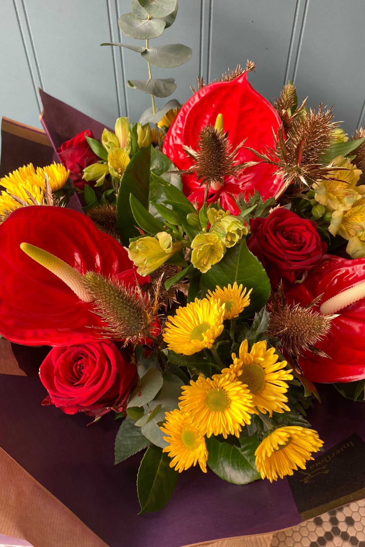 Christmas Bright Hand Tied Bouquet